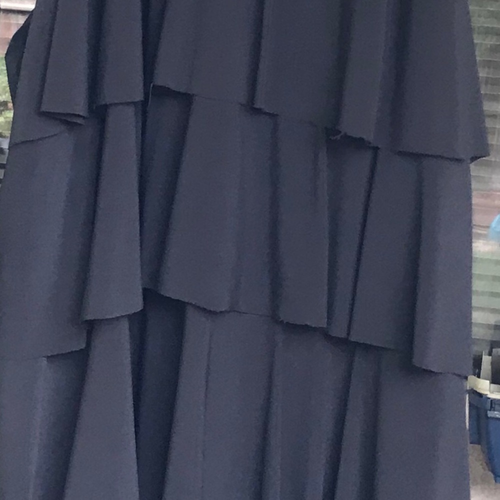 Black tier high neck dress